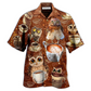 Coffee Owl Hawaiian Shirt Design View For Resort Travel And Thoughtful Gifting