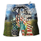 America God Bless The US Hawaiian Print Beach Shorts For Meaningful Summer Travel
