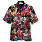 Festive Christmas Guitar Music Santa Hawaiian Shirt Relaxed Style View For Casual Outings