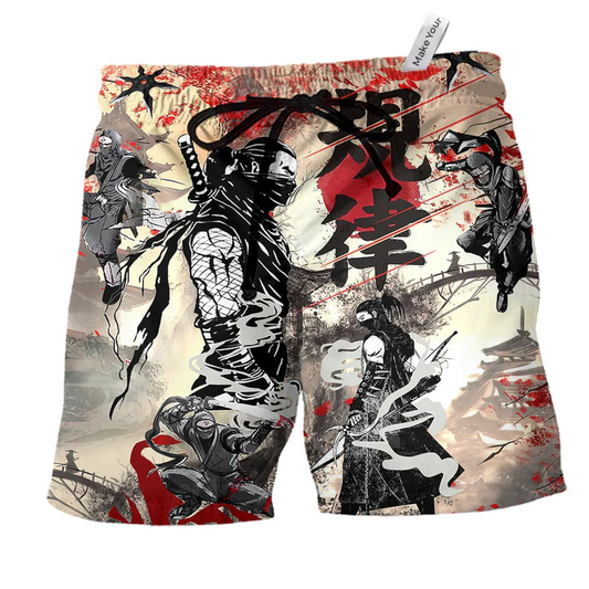 Ninja Beach Shorts For Poolside Relaxation And Weekend Casual Style