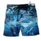 Ocean Blue Whale Beach Shorts For Weekend Travel And Relaxed Casual Wear