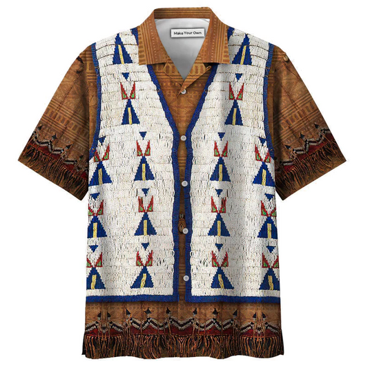 Bohemian Simple Peace Hawaiian Shirt Design View For Casual Summer Styling