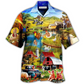 Farm Animals Village Hawaiian Shirt Design View For Resort Travel And Thoughtful Gifting