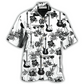 Electric Guitar Hawaiian Shirt For Summer Vacation Beach Travel And Casual Wear
