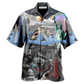 Shark American Hollywood Hawaiian Shirt Design Detail For Beach Days And Holiday Travel