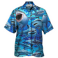 Shark Awesome Ocean Hawaiian Shirt Design View For Casual Summer Styling