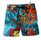 Dragon Lover Stunning Color Hawaiian Print Beach Shorts For Striking Resort Looks