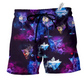 Moon Purple Cocktail Beach Shorts For Oceanfront Escapes And Relaxed Casual Wear