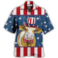 Funny Cow Independence Day Hawaiian Shirt Design View For Casual Summer Styling