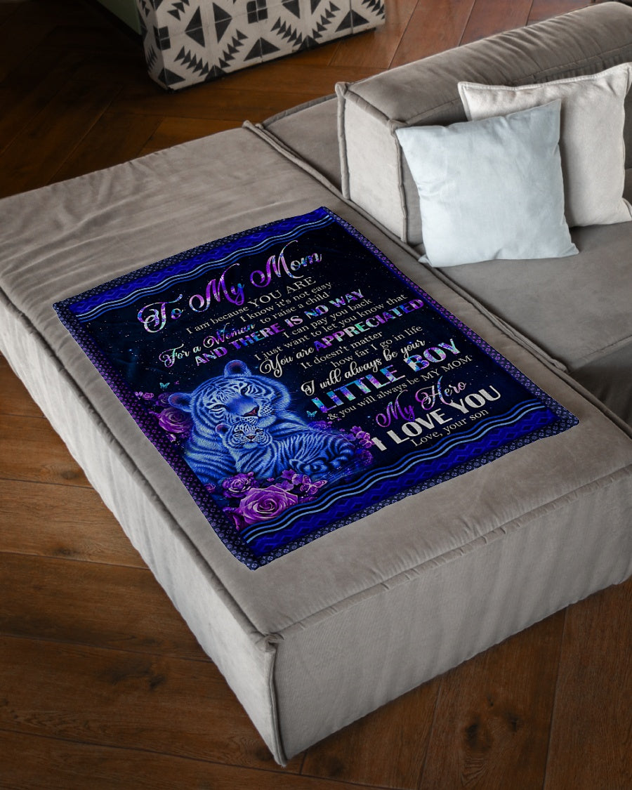 Tiger To Me You Are The World Little Boy Flannel Blanket For Cozy Bedroom Sofa Decor