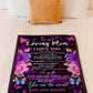 Family To My Mom You Will Always Be My Loving Mom Butterfly Rose Flannel Blanket For Cozy Bedroom Sofa Decor