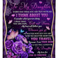 Rose I Think About You Daughter Gift Flannel Blanket For Cozy Bedroom Sofa Decor