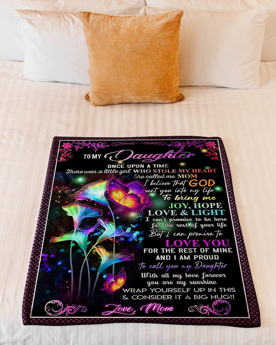 Butterfly You Are My Sunshine Gift Flannel Blanket For Cozy Bedroom Sofa Decor