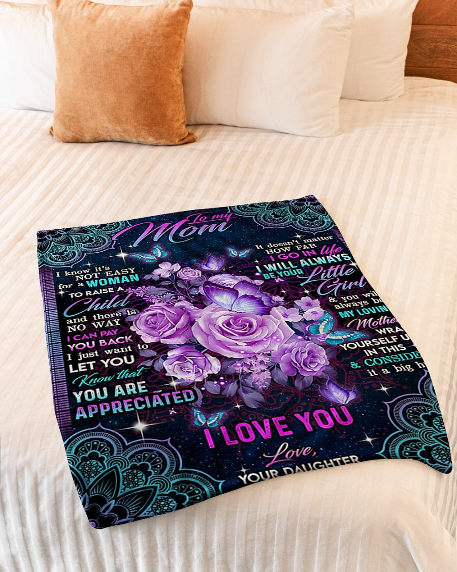 Rose I Love You With All My Heart Flannel Blanket For Cozy Bedroom Sofa Decor