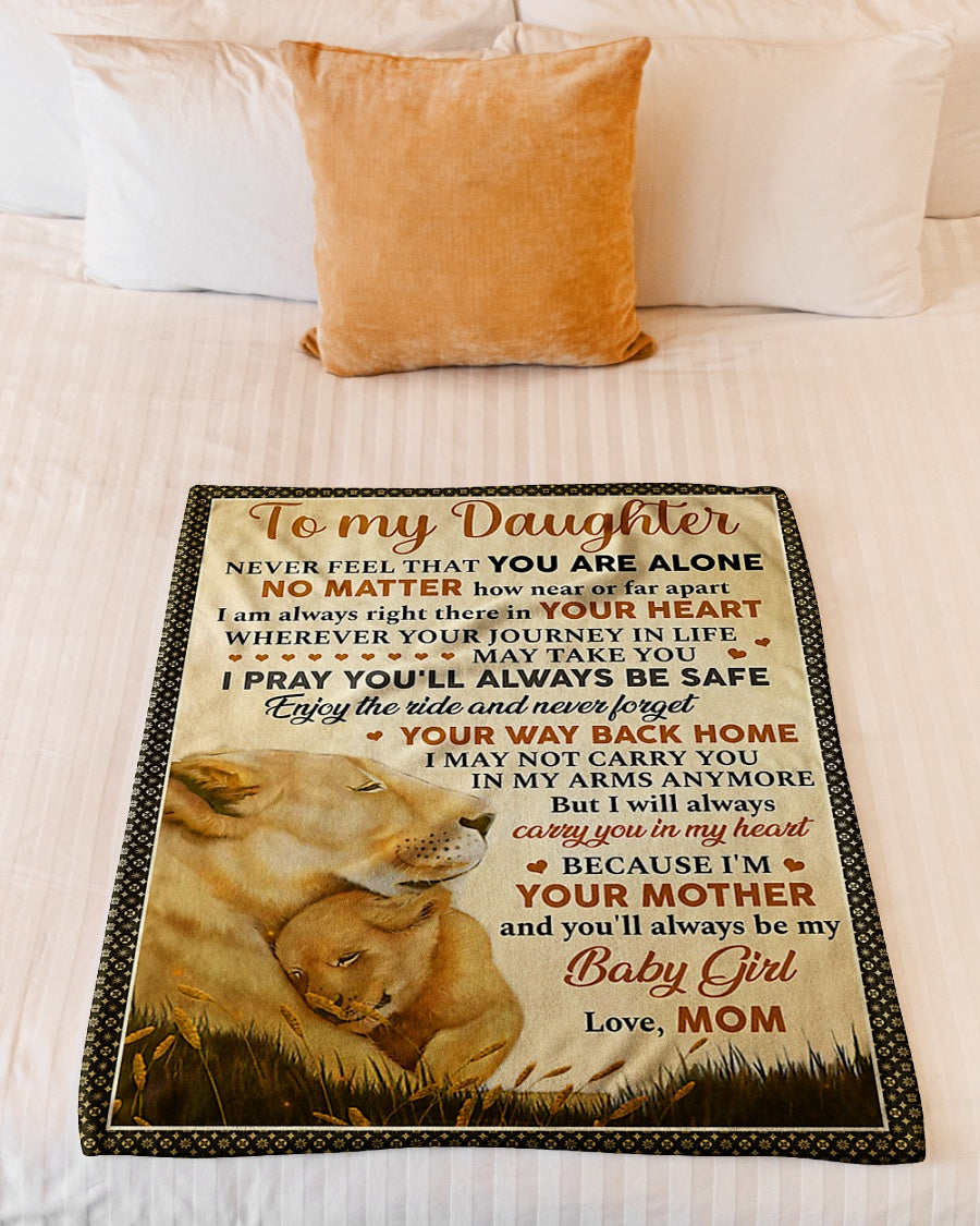 Lion Your Way Back Home Daughter Gift Flannel Blanket For Cozy Bedroom Sofa Decor