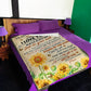 Sunflower I Love You Daughter Gift Flannel Blanket For Cozy Bedroom Sofa Decor