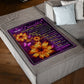 Flower My Wish For You Mom To Daughter Flannel Blanket For Cozy Bedroom Sofa Decor