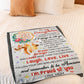 Family Love I'm Proud Of You Daughter Gift Flannel Blanket For Cozy Bedroom Sofa Decor