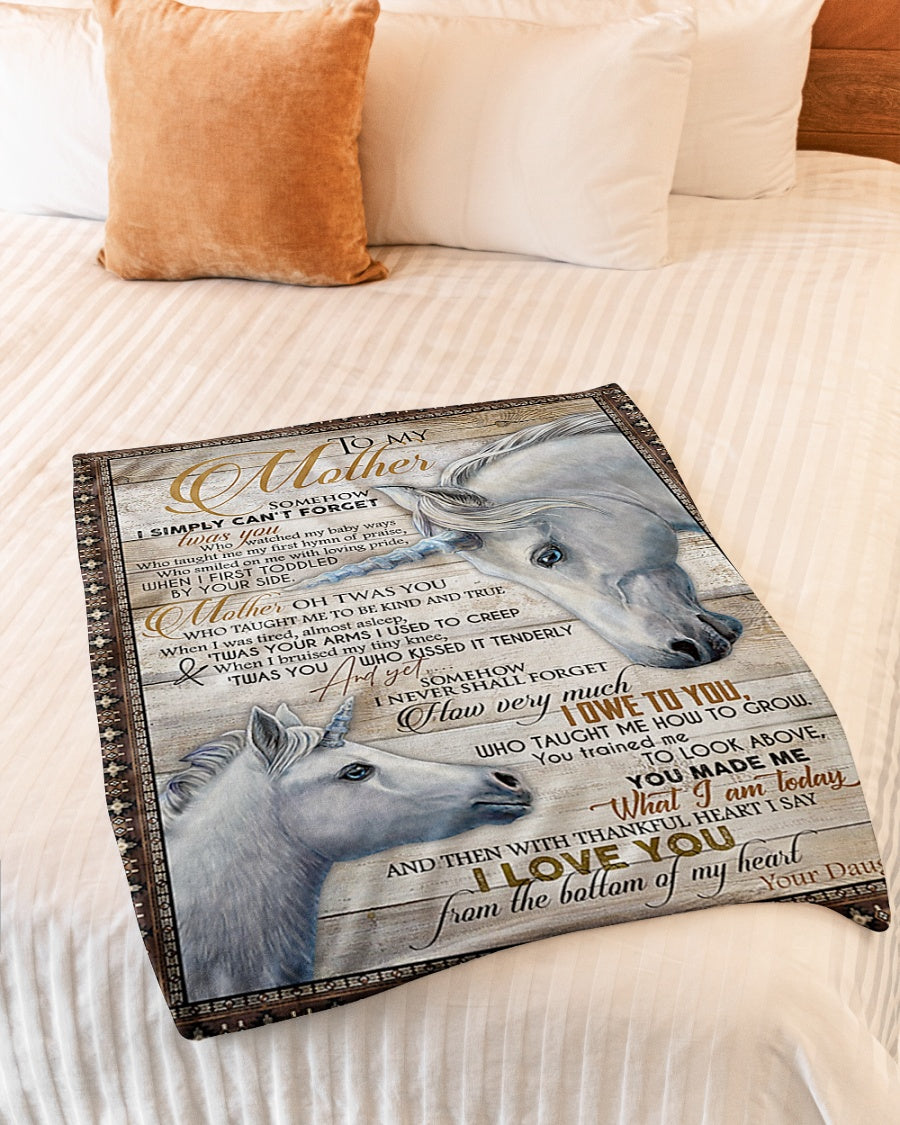 Horse I Loved You My Whole Life Flannel Blanket For Cozy Bedroom Sofa Decor