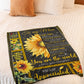 Sunflower To My Mom Flannel Blanket For Cozy Bedroom Sofa Decor