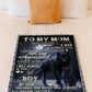 Wolf To My Mom Wolf You Are Appreciated Flannel Blanket For Cozy Bedroom Sofa Decor