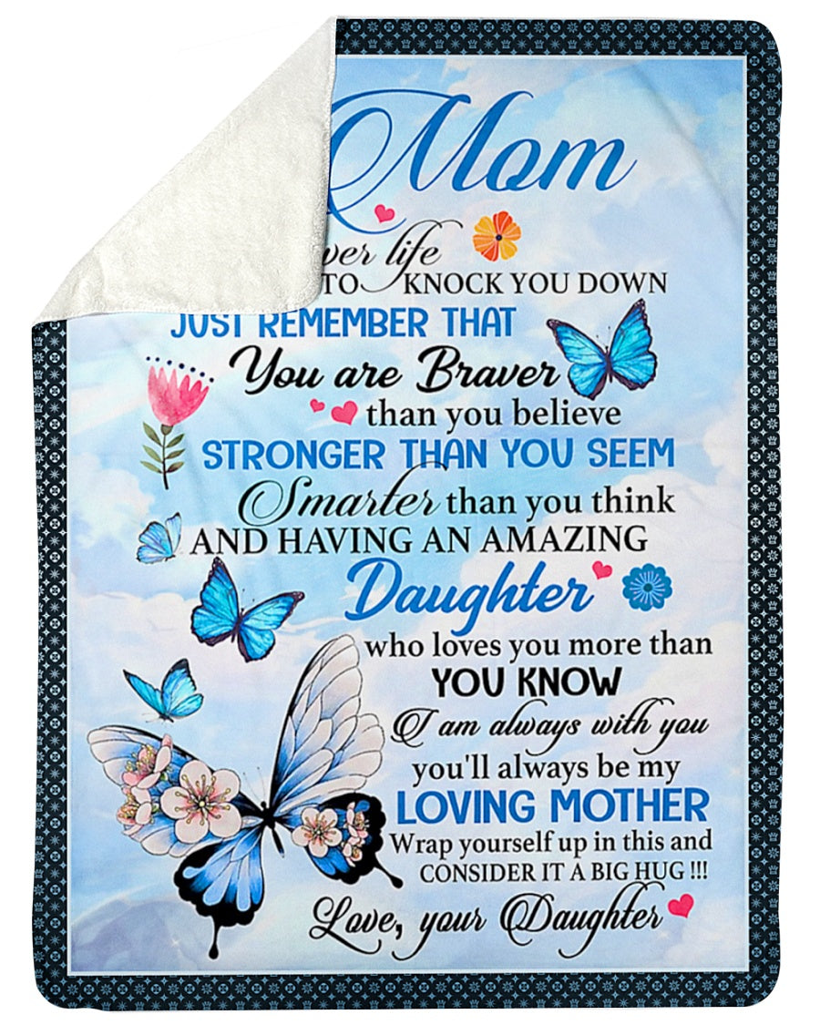 Butterfly You Are My Hero Blue Flannel Blanket For Cozy Bedroom Sofa Decor