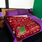 Christmas I Love You Daughter Gift Flannel Blanket For Cozy Bedroom Sofa Decor