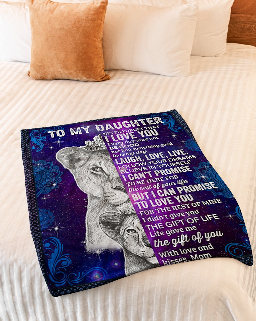 Tiger Never Forget That I Love You Mom To Daughter Flannel Blanket For Cozy Bedroom Sofa Decor