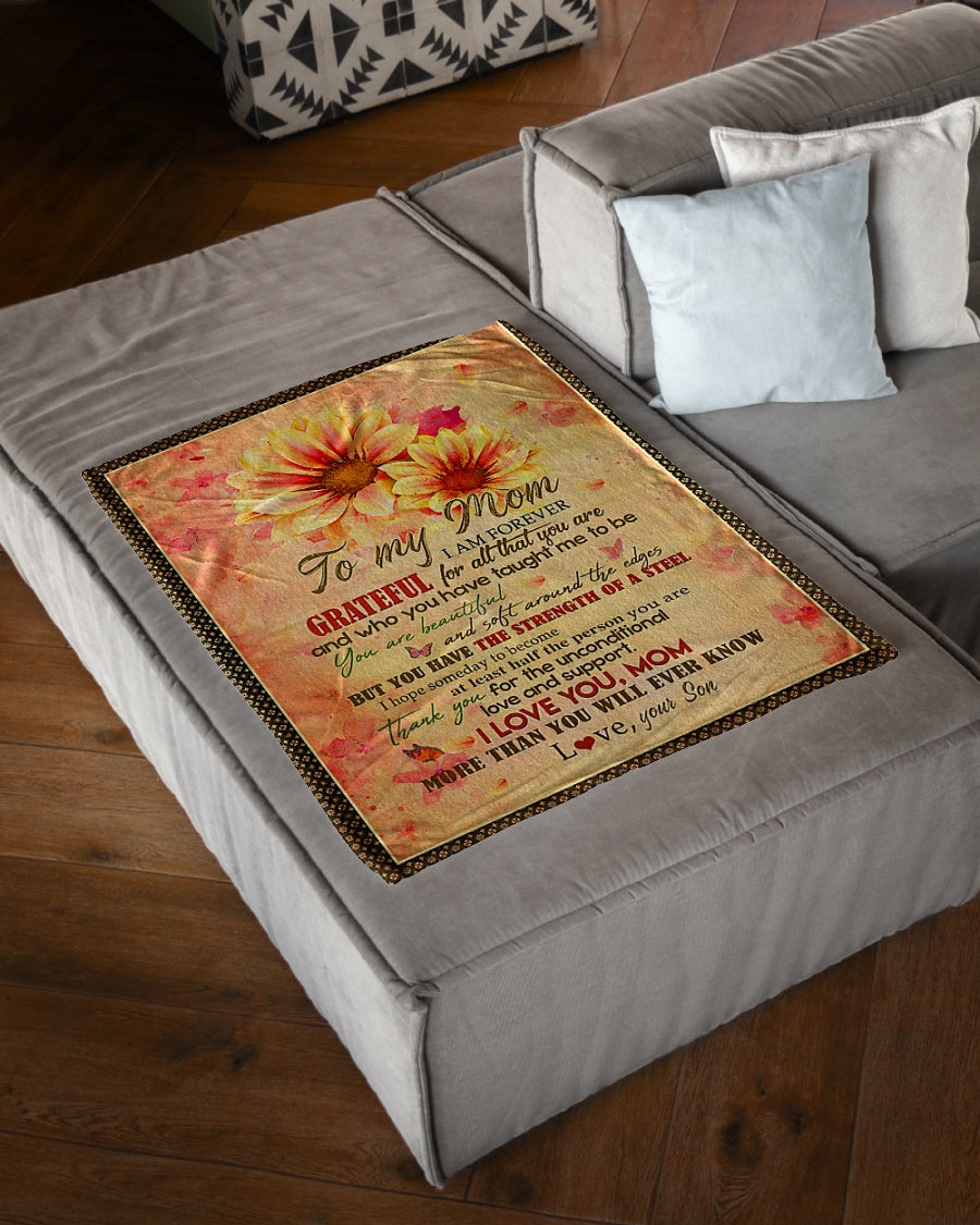 Sunflower I Loved You My Whole Life Flannel Blanket For Cozy Bedroom Sofa Decor