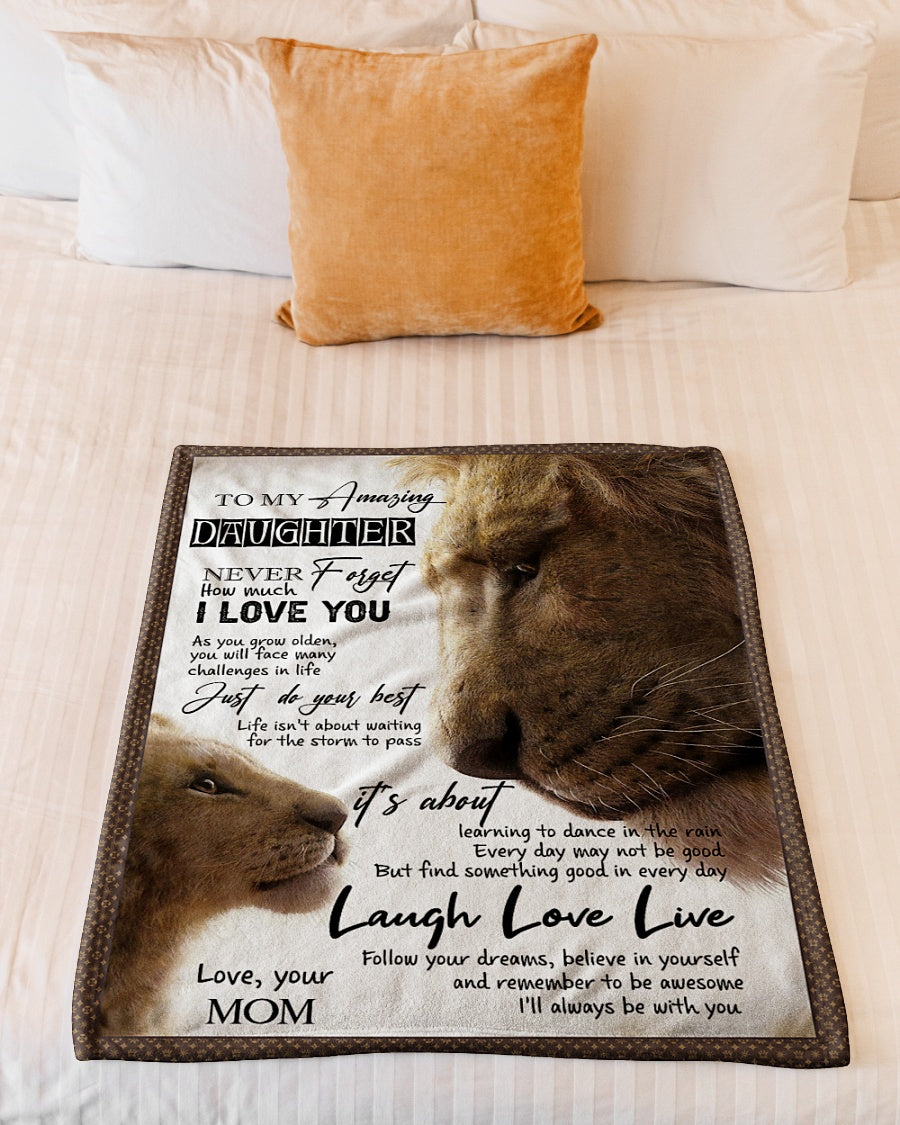 Lion You Will Always Be My Loving Mother Flannel Blanket For Cozy Bedroom Sofa Decor