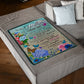Flower I Loved You Daughter Gift Flannel Blanket For Cozy Bedroom Sofa Decor