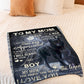 Wolf To My Mom Wolf You Are Appreciated Flannel Blanket For Cozy Bedroom Sofa Decor