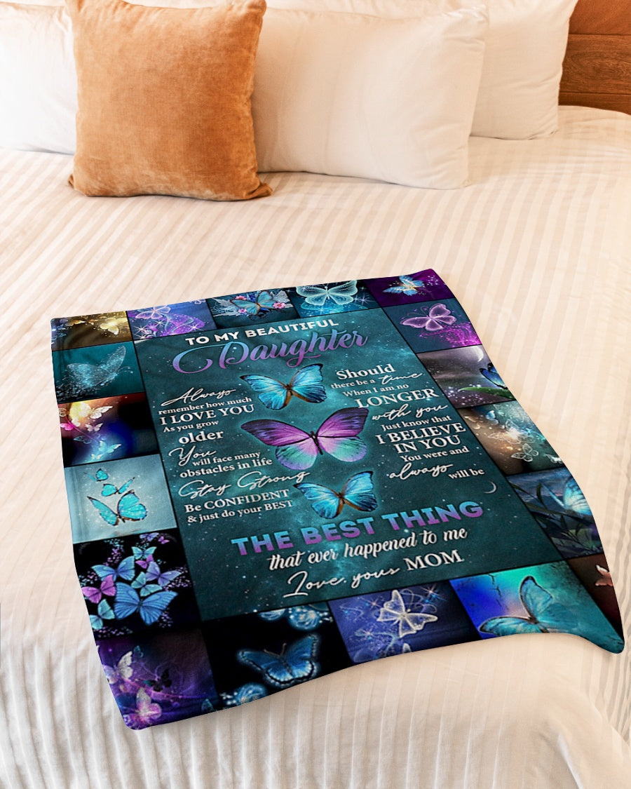 Butterfly Remember How Much I Love You Flannel Blanket For Cozy Bedroom Sofa Decor