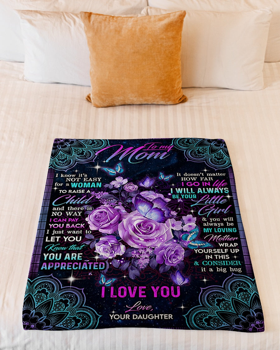 Rose I Love You With All My Heart Flannel Blanket For Cozy Bedroom Sofa Decor