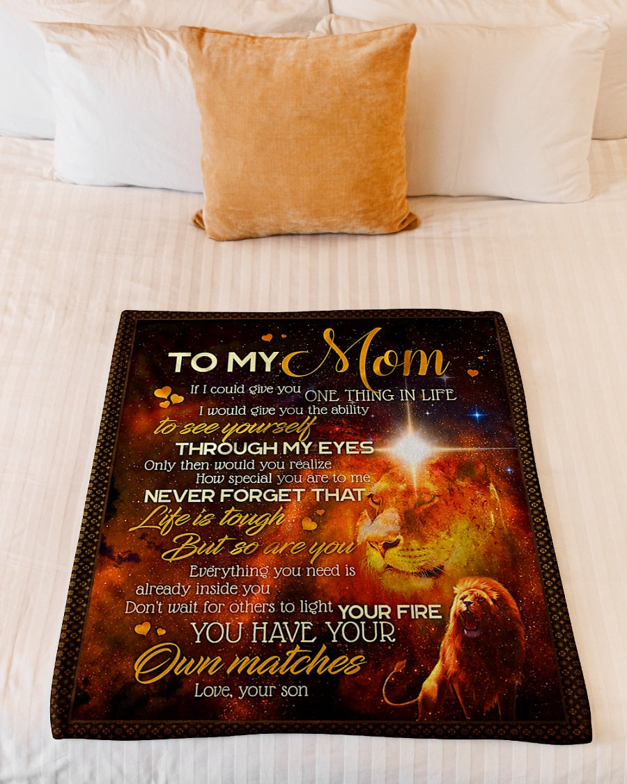 Lion So Strong I Love You With All My Heart Flannel Blanket For Cozy Bedroom Sofa Decor