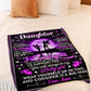 Family Sometimes It's Hard To Find Words Mom To Daughter Flannel Blanket For Cozy Bedroom Sofa Decor