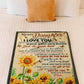 Sunflower I Love You Daughter Gift Flannel Blanket For Cozy Bedroom Sofa Decor