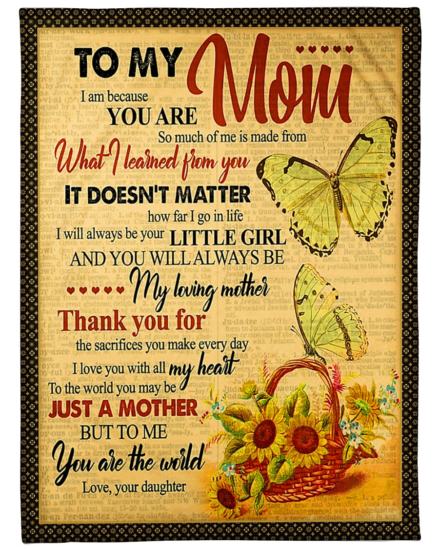 Butterfly To Me You Are Wonderful Flannel Blanket For Cozy Bedroom Sofa Decor