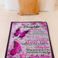 Family It's Hard To Find Words To Tell You Mom To Daughter Pink Flannel Blanket For Cozy Bedroom Sofa Decor
