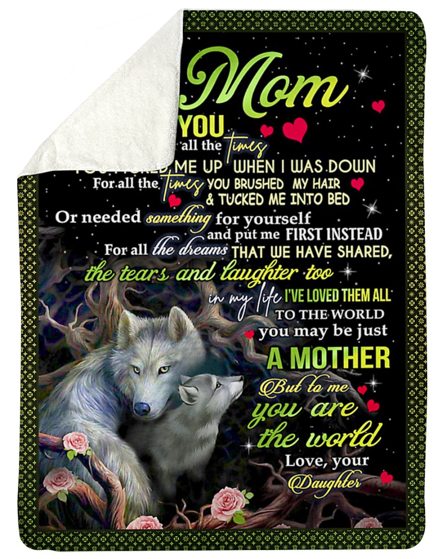 Wolf You Mean The World To Me Flannel Blanket For Cozy Bedroom Sofa Decor