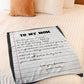 Dear Mom Letter Flannel Blanket For Cozy Bedroom Sofa Decor