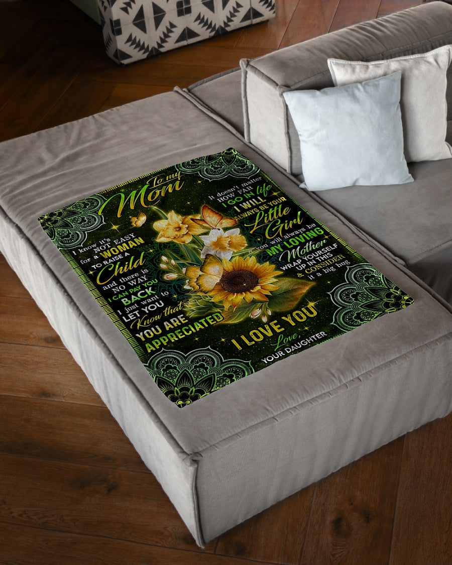 Sunflower Will Always Be The Greatest Mom Flannel Blanket For Cozy Bedroom Sofa Decor