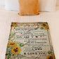 Sunflower I Love You With All My Heart Flannel Blanket For Cozy Bedroom Sofa Decor