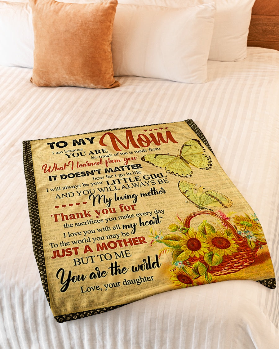 Butterfly To Me You Are Wonderful Flannel Blanket For Cozy Bedroom Sofa Decor