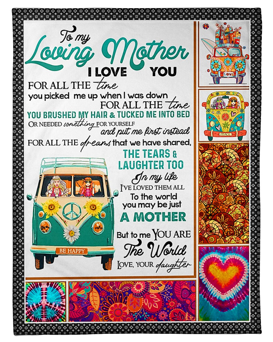 Car You Will Always Be My Loving Mother Flannel Blanket For Cozy Bedroom Sofa Decor
