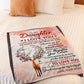 Deer Never Forget That I Love Mom Flannel Blanket For Cozy Bedroom Sofa Decor
