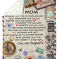 Letter You Will Always Be My Loving Mother Flannel Blanket For Cozy Bedroom Sofa Decor