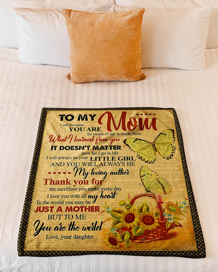 Butterfly To Me You Are Wonderful Flannel Blanket For Cozy Bedroom Sofa Decor