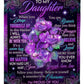Butterfly I'm Proud Of You Daughter Gift Flannel Blanket For Cozy Bedroom Sofa Decor