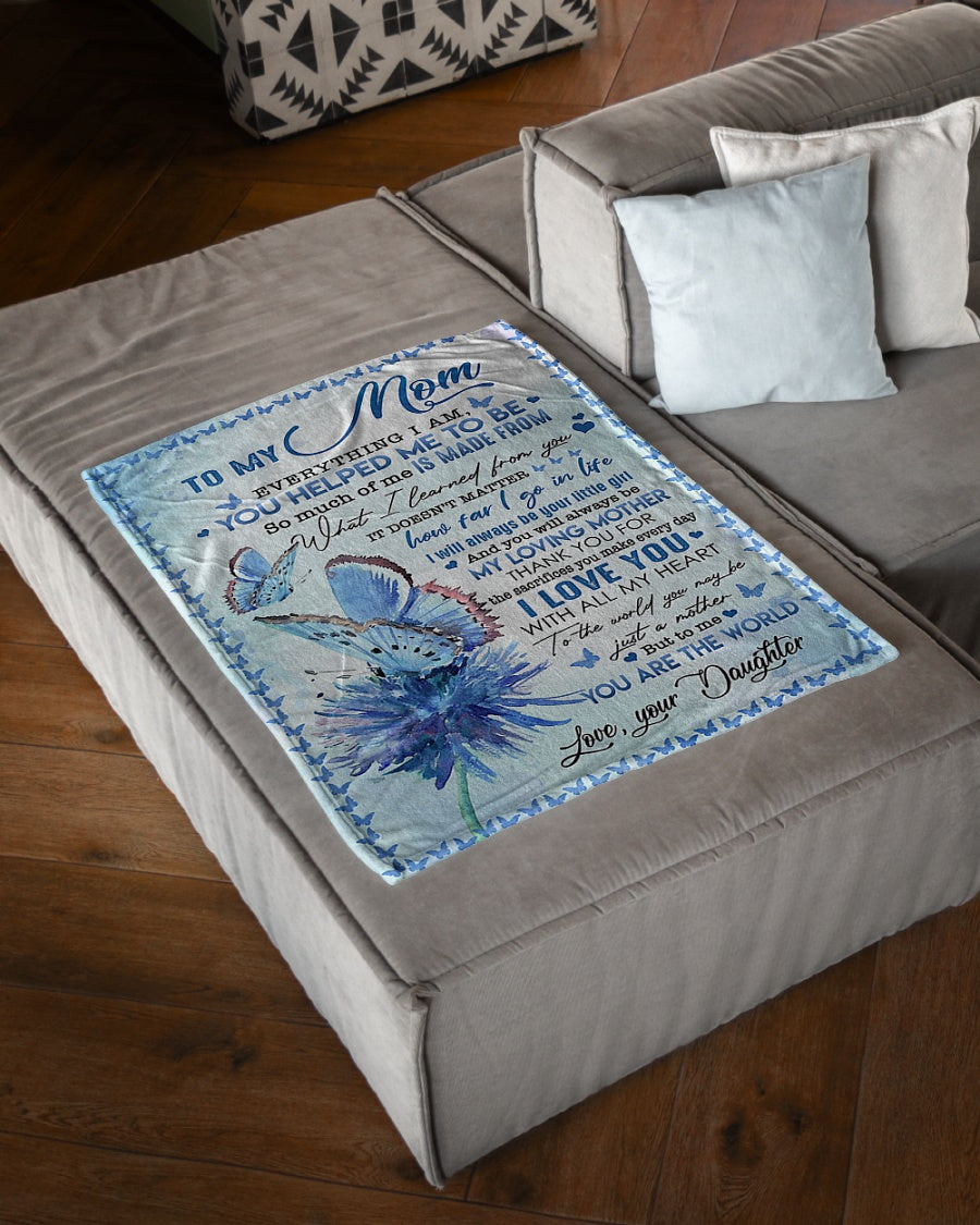 Butterfly You Will Always Be My Loving Mother I Love You Flannel Blanket For Cozy Bedroom Sofa Decor